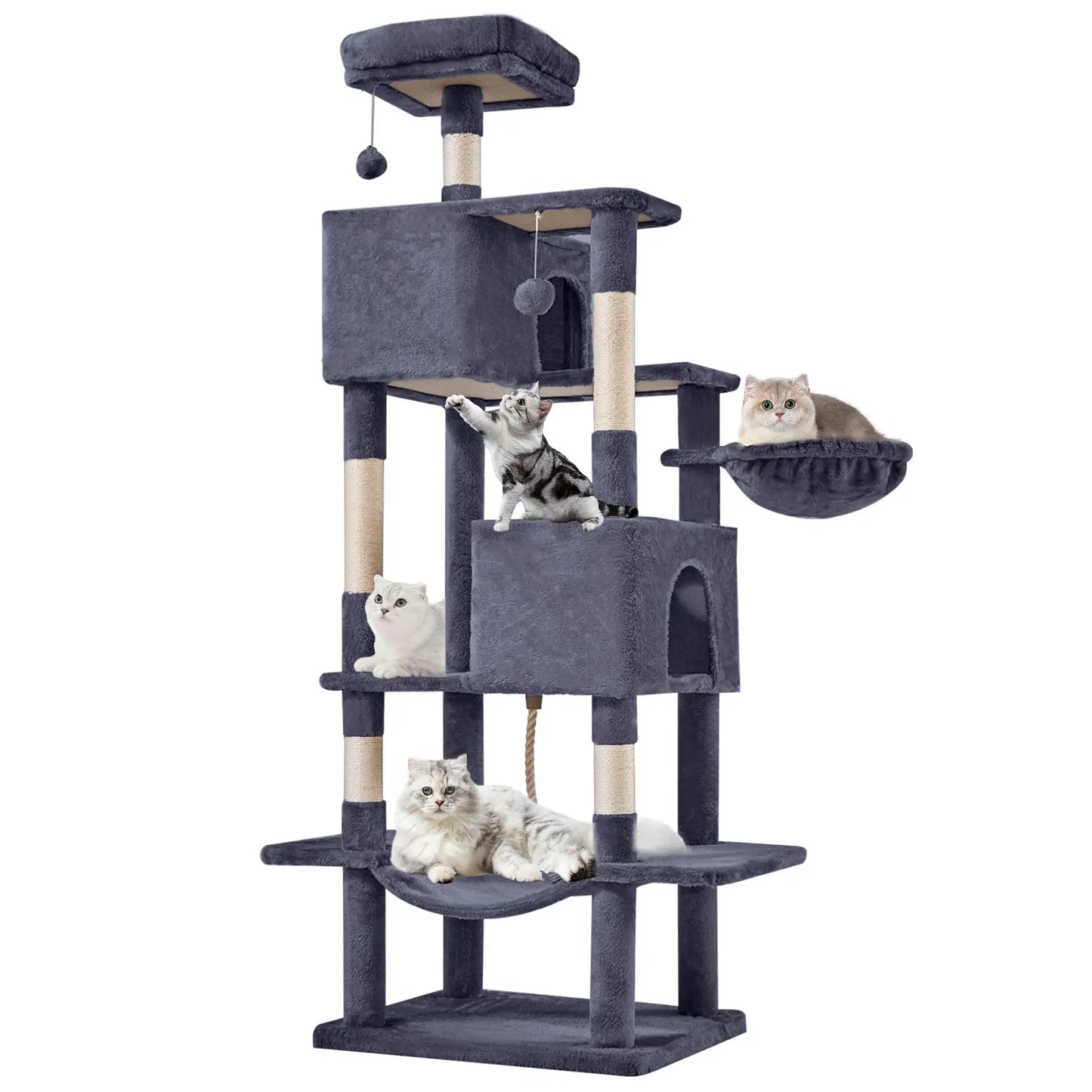 High-Rise Haven: Multi-Level Cat Tree with Luxury Condo