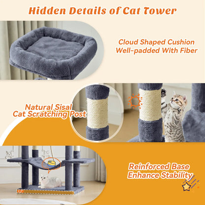 High-Rise Haven: Multi-Level Cat Tree with Luxury Condo