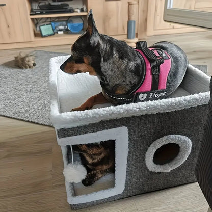 Nekonana™ Habitat Cube: Modern Cat Den with Ultra-Soft Cushions