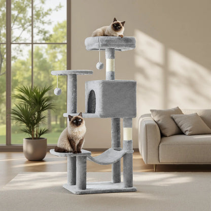 High-Rise Haven: Multi-Level Cat Tree with Luxury Condo