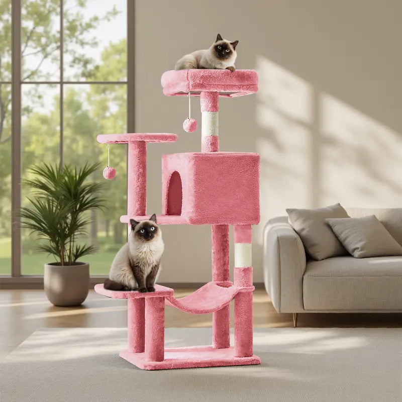 High-Rise Haven: Multi-Level Cat Tree with Luxury Condo